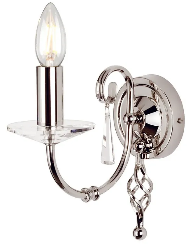 Billig Casa Padrino lampada da parete barocco argento 10 x 21,5 x A. 22 cm - Elegante lampada da parete per soggiorno - Applique in stile barocco