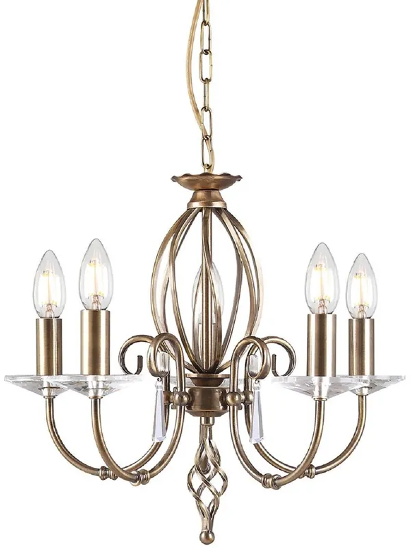 Knallerangebot Casa Padrino lampadario barocco ottone antico Ø 48 x A. 42 cm - Elegante lampadario per soggiorno - Lampadario in stile barocco