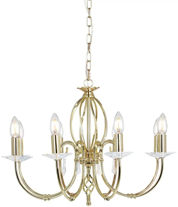 Casa Padrino lampadario barocco ottone Ø 65 x A. 46 cm - Elegante lampadario per soggiorno - Lampadario in stile barocco Begrenztes Angebot
