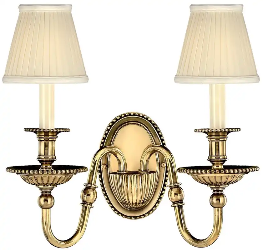 Neuheit Casa Padrino lampada da parete doppia barocco in ottone 34,5 x 19,5 x A. 27,5 cm - Lampada da parete per hotel e ristorante magnifica in stile barocco - Qualità di Lusso