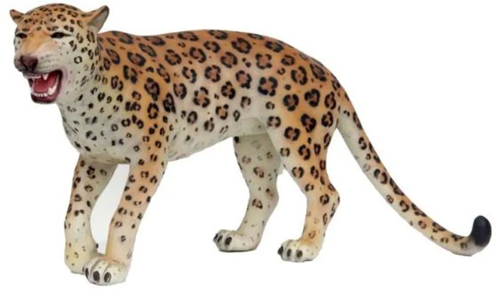 Casa Padrino figura decorativa leopardo arancione / crema / nero 155 x A. 75 cm - Scultura decorativa resistente alle intemperie a grandezza naturale - Decorazione del Giardino Neue Kollektion