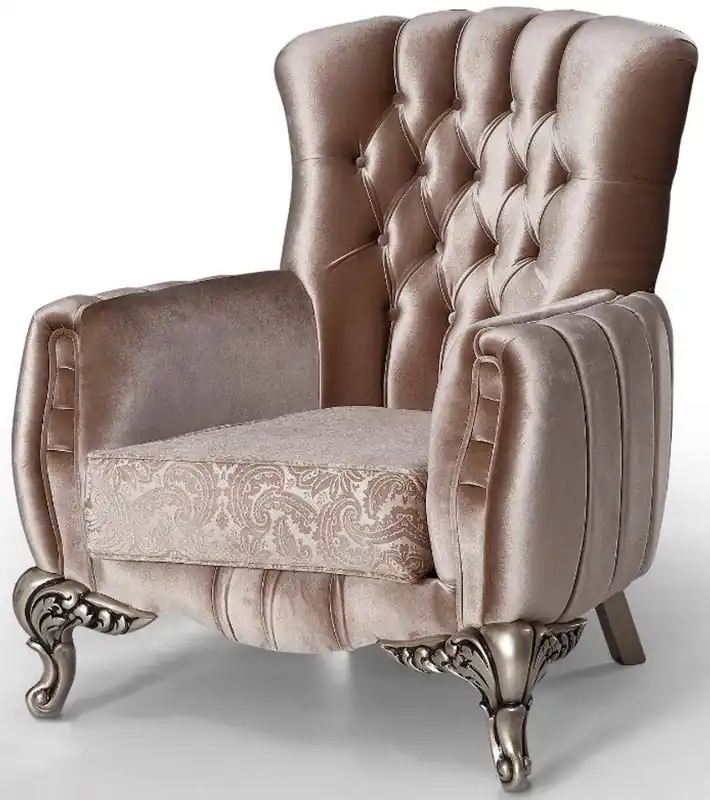 Sichere Zahlung Casa Padrino poltrona barocco di lusso rosa / argento 91 x 86 x A. 104 cm - Poltrona da soggiorno con motivo elegante - Mobili Barocchi