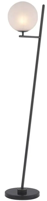 Must-Have Casa Padrino lampada da terra di lusso bronzo / nero / bianco 39 x 30 x A. 159 cm - Lampada da terra moderna in metallo con base in marmo e paralume rotondo in vetro - Qualità di Lusso