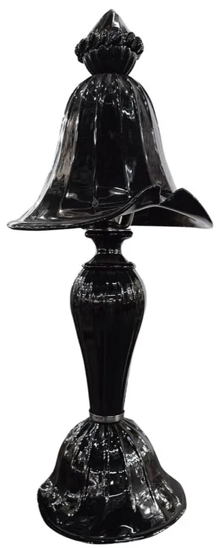 Sonderangebot Casa Padrino lampada da tavolo Art Nouveau nero Ø 20 cm - Elegante lampada da scrivania in metallo - Luci Barocche e Art Nouveau