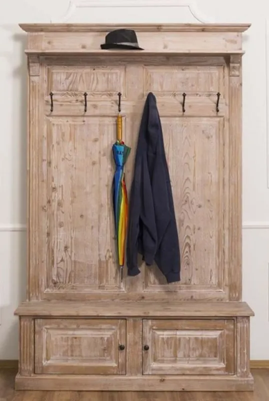 Ausverkauf Casa Padrino guardaroba stile country naturale 140 x 41 x A. 210 cm - Armadio in legno massello - Mobile guardaroba in stile country