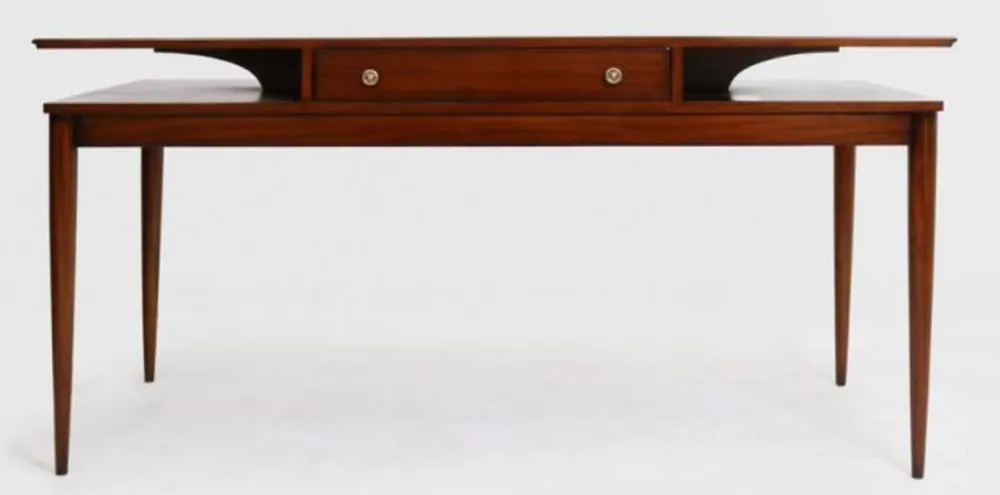Schnäppchen Casa Padrino scrivania Art Déco di lusso con cassetto marrone 154 x 80 x A. 78 cm - Tavolo da ufficio in legno massello - Mobili da ufficio - Qualità di Lusso