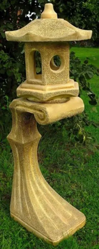 Versand Am Gleichen Tag Casa Padrino lampada da giardino in stile asiatico beige A. 135 cm - Lampada da giardino e terrazza resistente alle intemperie - Lampade da terra per esterni da giardino e terrazza