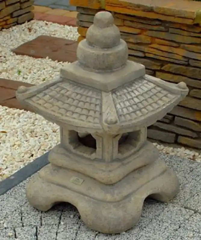 Nur Für Kurze Zeit Casa Padrino lampada da giardino in stile asiatico grigio 50 x 50 x A. 60 cm - Luce per giardino e patio resistente alle intemperie - Illuminazione per vialetti per vialetti da giardino