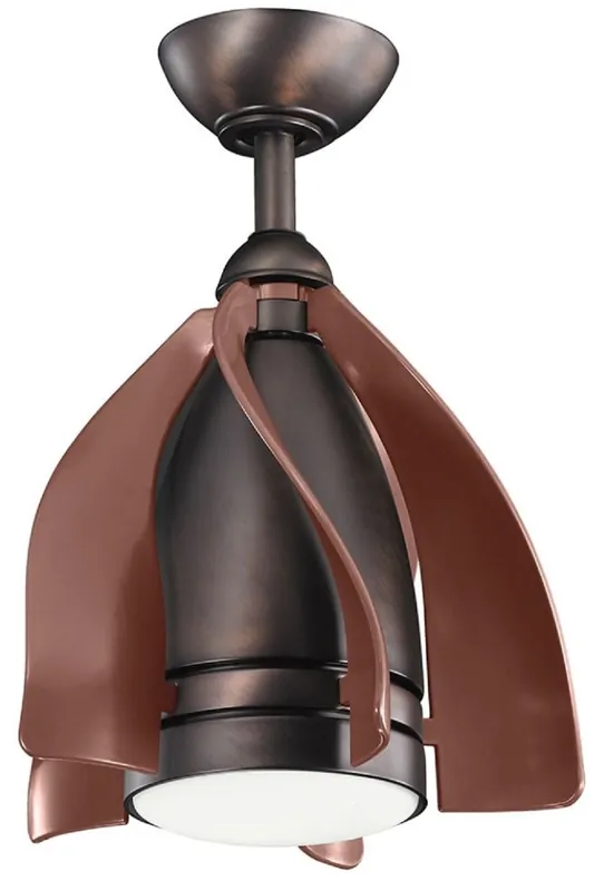Casa Padrino ventilatore da soffitto di design con illuminazione a LED e telecomando bronzo / marrone Ø 38 cm - Qualità di Lusso Beliebt