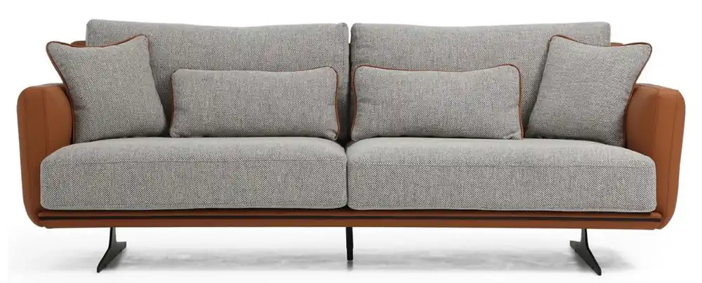 Preis Gesenkt Casa Padrino divano di lusso grigio / marrone / nero 230 x 100 x A. 80 cm - Divano moderno da soggiorno - Divano dell'Hotel - Mobili di Lusso