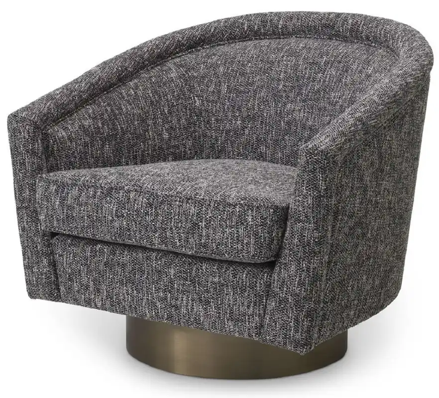 Casa Padrino poltrona girevole di lusso nero / oro opaco 85 x 76 x A. 76 cm - Poltrona Soggiorno - Mobili Soggiorno - Mobili di Lusso Expressversand