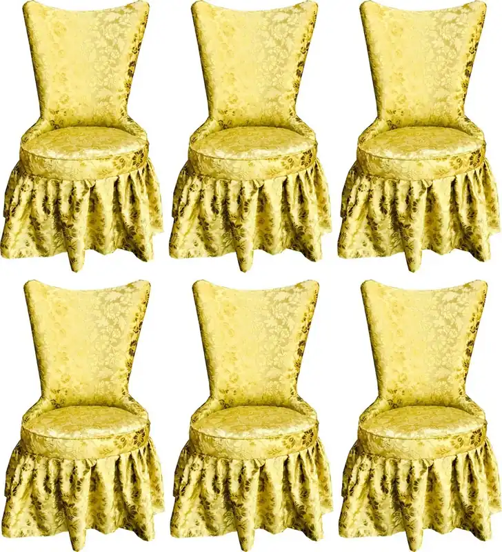 Sofort Bestellen Pompöös di Casa Padrino Sedie da Pranzo Castello Barocco di Lusso Oro Motivo Bouquet / Oro - Sedie Barocche Pompöös Disegnate da Harald Glööckler - 6 Sedie da Pranzo - Mobili Barocchi
