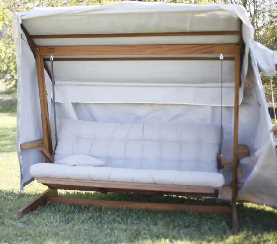 Nur Heute Casa Padrino copertura protettiva per altalena Hollywood di lusso grigio 190 cm - Copertura protettiva per altalena da giardino resistente alle intemperie - Accessori da giardino - Qualità di Lusso