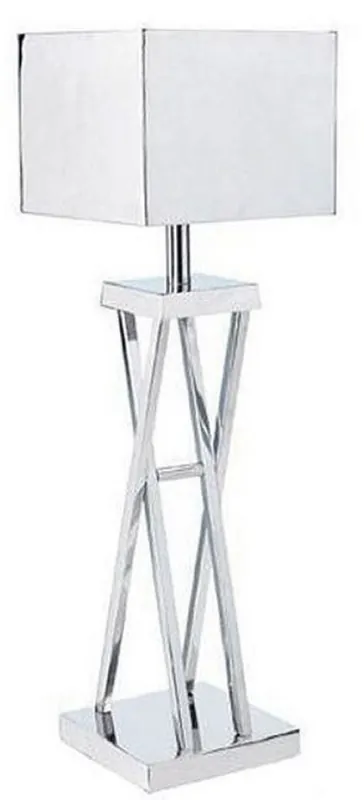 Casa Padrino lampada da tavolo di design argento 16,5 x 12,5 x A. 52 cm - Lampada da scrivania moderna in metallo - Collezione di Lusso Neue Ware