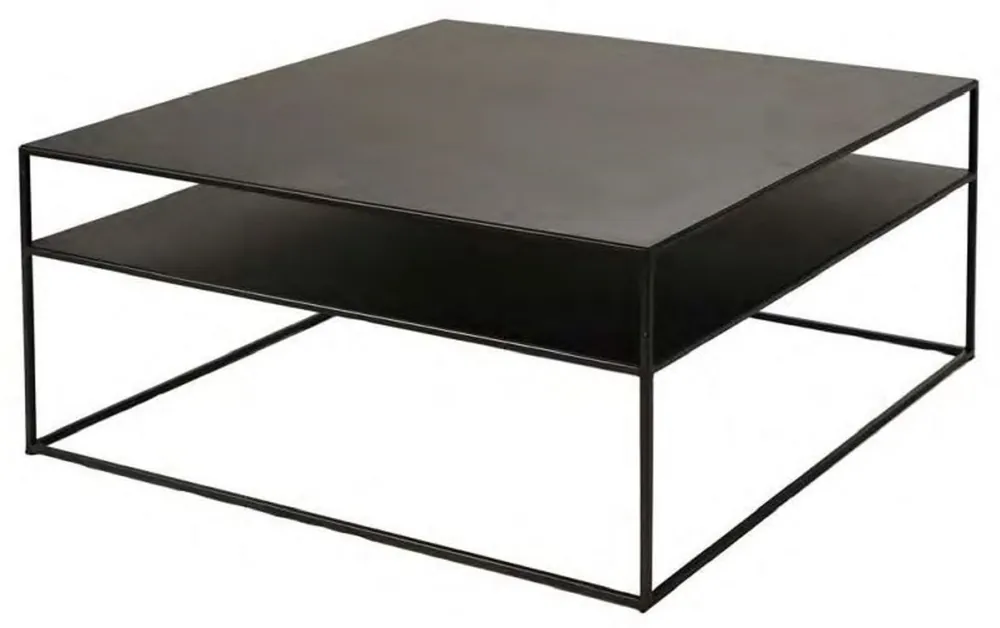 Neuheit Casa Padrino tavolo da salotto di lusso nero 80 x 80 x A. 40 cm - Tavolo da salotto moderno in metallo - Mobili da soggiorno di lusso