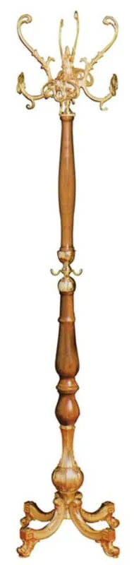 Billig Casa Padrino stand guardaroba barocco di lusso oro / marrone 45 x 45 x A. 175 cm - Appendiabiti in ottone nobile - Mobili Appendiabiti Barocco