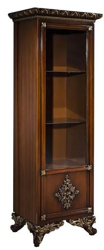 Casa Padrino vetrina gabinetto barocco di lusso marrone / oro - Vetrina fatto a mano in legno massello - Mobile soggiorno barocco Kracherpreis