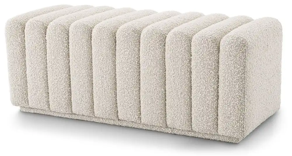 Neu Im Sortiment Casa Padrino panca di lusso crema 116 x 47 x A. 46 cm - Panca soggiorno imbottita - Mobili Soggiorno - Mobili Hotel - Mobili di Lusso