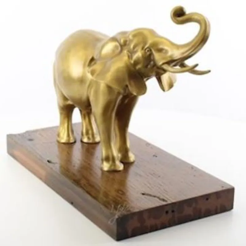 Casa Padrino scultura in bronzo di lusso elefante oro / marrone 47 x 24 x A. 35,3 cm - Figura in Bronzo - Figura Decorativa - Accessori Decorativi - Collezione di Lusso Preiswert
