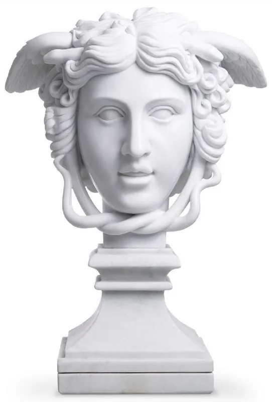 Casa Padrino scultura di lusso in marmo bianco 39 x 27 x A. 58 cm - Figura decorativa in marmo di alta qualità - Busto femminile nobile con base - Accessori Decorativi di Lusso Heißes Angebot
