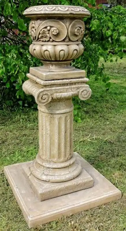 Meistverkauft Casa Padrino vaso da fiori barocco con pilastro grigio Ø 39 x A. 110 cm - Magnifico vaso per piante con colonna da giardino in stile barocco - Accessori per la decorazione del giardino barocco