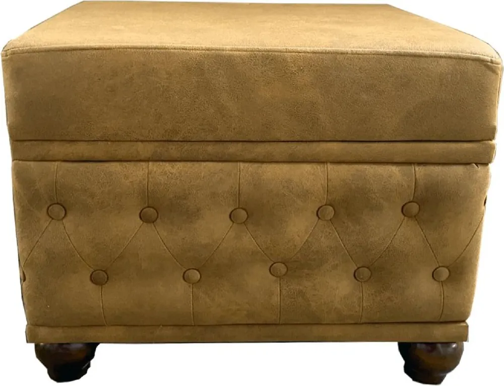 Casa Padrino sgabello Chesterfield marrone antico 60 x 46 x A. 45 cm - Pouf - Mobili Soggiorno Chesterfield Beliebt