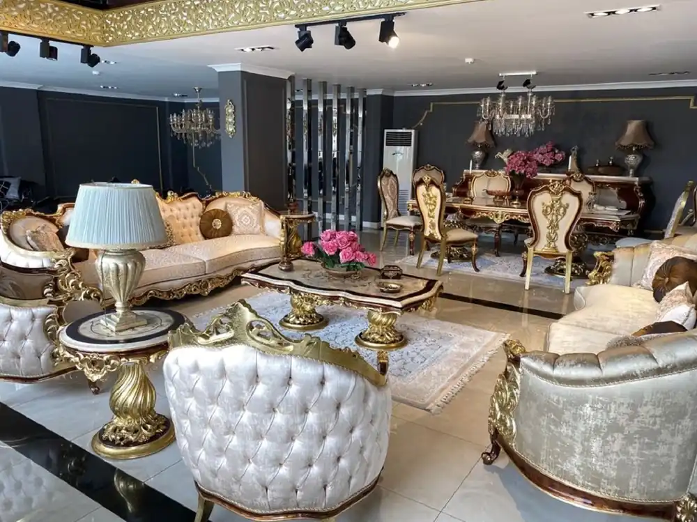 Top-Angebot Casa Padrino set da soggiorno barocco di lusso argento / marrone / oro - 2 Divani e 2 Poltrone e 1 Tavolo da Salotto e 2 Tavolini - Mobili da soggiorno barocco fatto a mano - Nobile e Magnifico