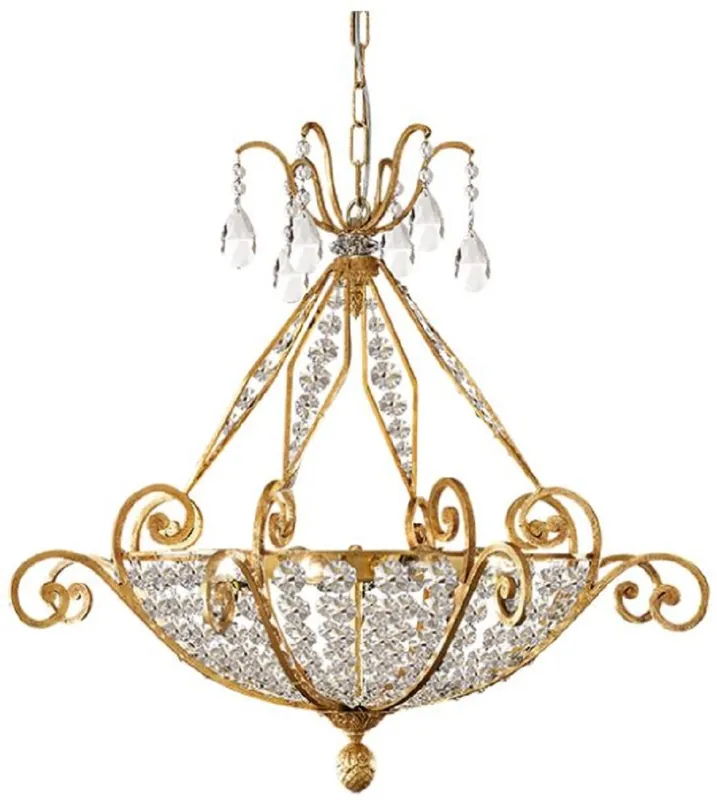 Garantierte Lieferung Casa Padrino lampadario in cristallo barocco di lusso oro Ø 75 x A. 67 cm - Magnifico lampadario con vetro cristallo di Boemia - Qualità di Lusso