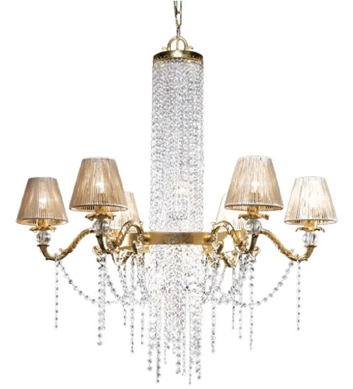 Garantierte Lieferung Casa Padrino lampadario barocco di lusso oro Ø 93 x A. 100 cm - Magnifico lampadario con nobile cristallo Swarovski - Mobili Barocchi - Nobile e Magnifico