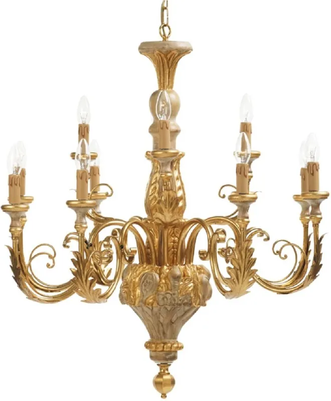 Nur Heute Casa Padrino lampadario barocco di lusso oro Ø 80 x A. 90 cm - Magnifico Lampadario per Hotel e Ristorante