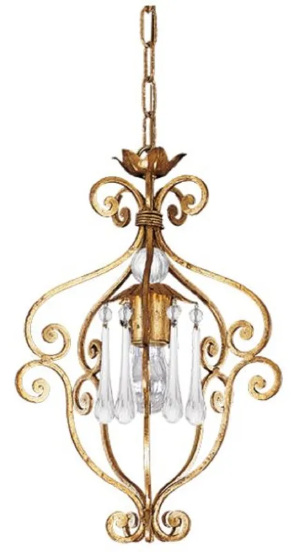 Casa Padrino lampada a sospensione da soggiorno barocco di lusso oro antico Ø 30 x A. 43 cm - Lanterna in metallo fatto a mano - Qualità di Lusso - Fatto in Italia - Nobile e Magnifica Angebot