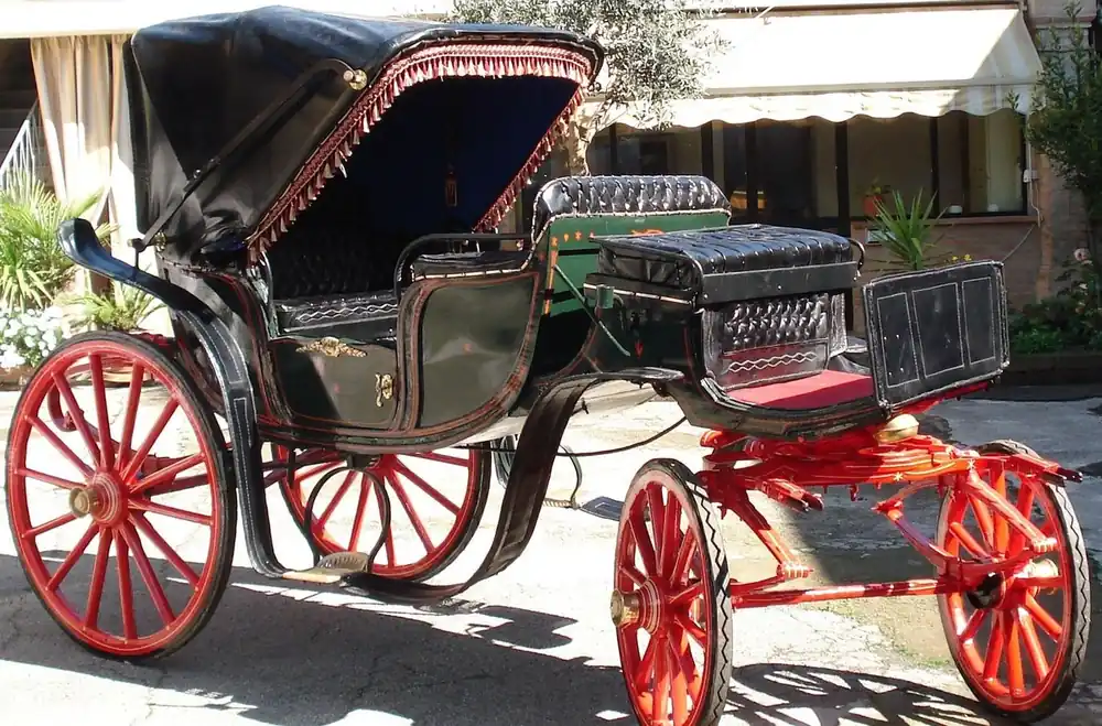 Schnäppchen Casa Padrino carrozza trainata da cavalli barocco nero / rosso / verde / oro - Magnifica carrozza in stile barocco - Nobile e Magnifica