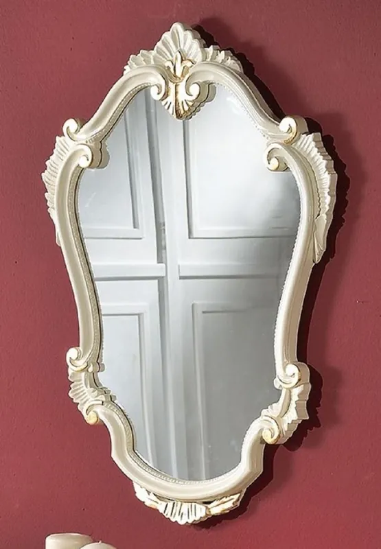 Casa Padrino specchio barocco di lusso bianco / oro - Specchio fatto a mano in legno massello stile barocco - Mobili Barocchi - Qualità di Lusso - Fatto in Italia Finale Aktion