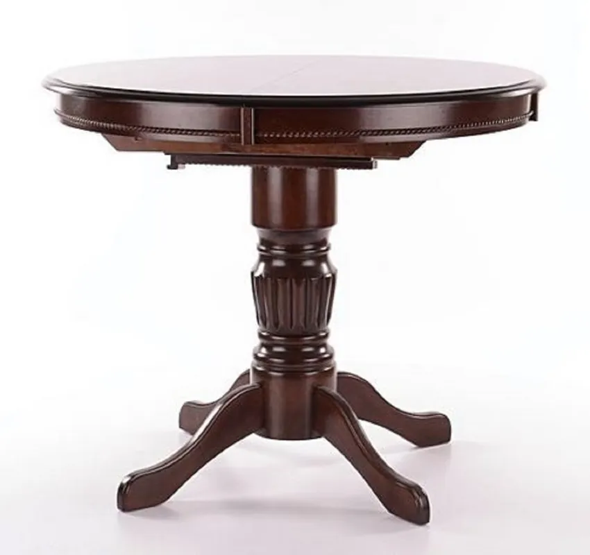 Casa Padrino tavolo da pranzo Art Nouveau marrone scuro 90-125 x 90 x A. 75 cm - Tavolo da cucina rotondo allungabile in legno massello - Mobili sala da pranzo Beliebt