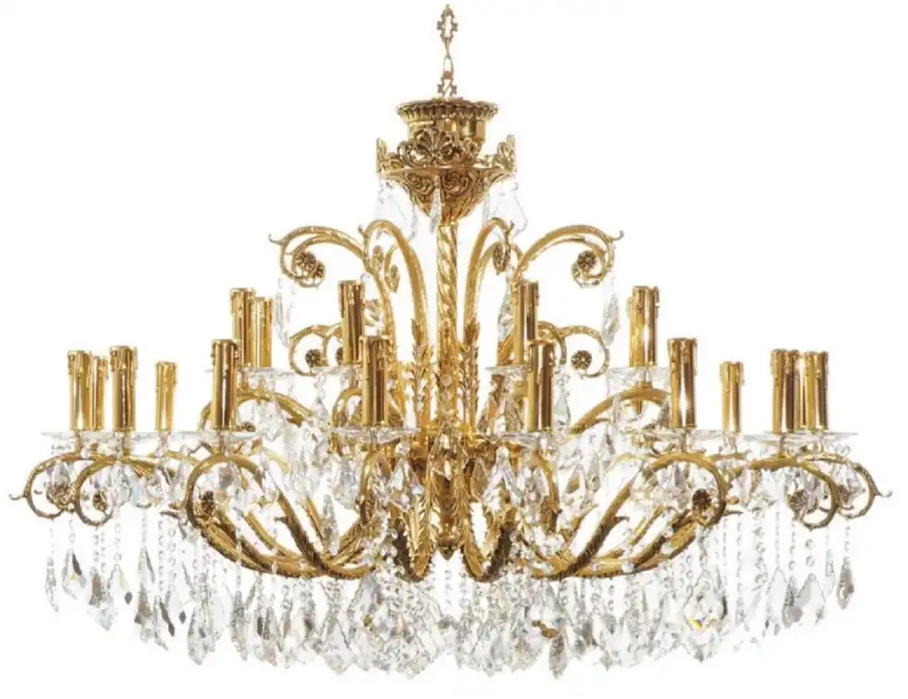 Preis Gesenkt Casa Padrino lampadario barocco di lusso in cristallo oro Ø 120 x A. 65 cm - Magnifico lampadario in ottone con finissimo cristallo - Luci Barocche