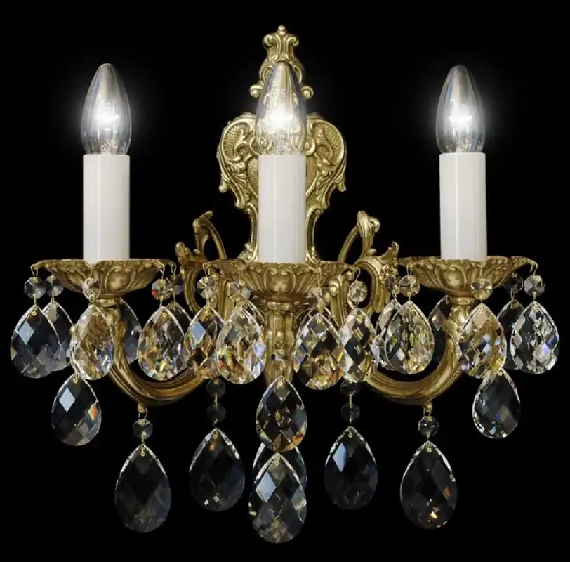 Preiswert Casa Padrino lampada da parete barocco di lusso in cristallo bronzo 25 x A. 37 cm - Magnifica lampada da parete con vetro cristallo di Boemia - Nobile e Magnifica
