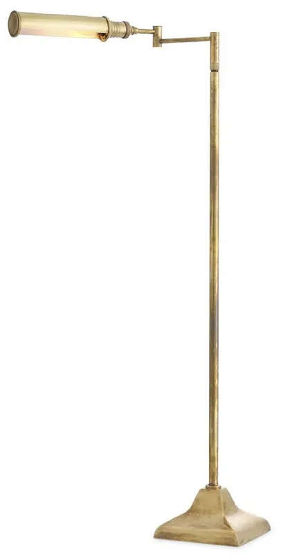 Casa Padrino lampada da terra di lusso ottone vintage 18 x A. 102-136 cm - Lampada da terra regolabile in altezza con braccio girevole - Collezione di Lusso Schnäppchen