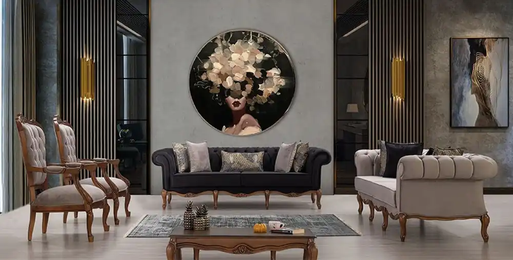 Casa Padrino set da soggiorno barocco di lusso nero / grigio / marrone - 2 Divani e 2 Poltrone e 1 Tavolo da Salotto - Mobili da soggiorno in stile barocco - Nobile e Magnifico Super-Preis