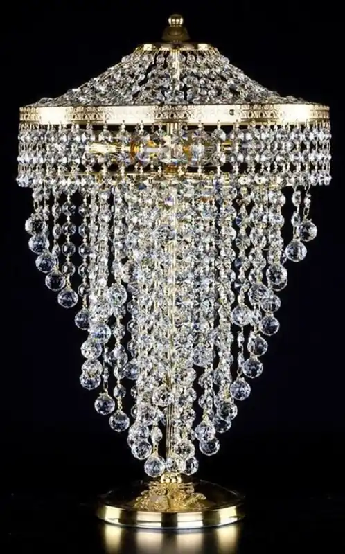 Casa Padrino lampada da tavolo barocco di lusso in cristallo oro Ø 30 x A. 50 cm - Magnifica lampada da tavolo con vetro in cristallo di Boemia - Luci in cristallo barocco Sofort Bestellen
