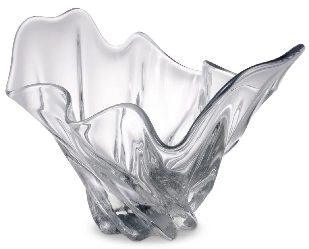 Casa Padrino ciotola di lusso 42 x 27 x A. 25 cm - Ciotola decorativa moderna in vetro soffiato a mano - Accessori decorativi - Qualità di lusso Direkt Vom Hersteller