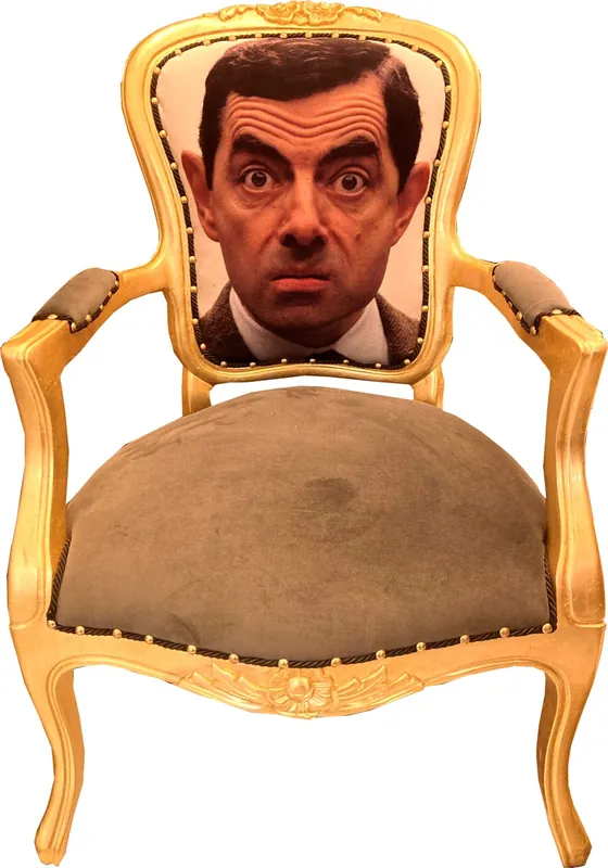 Casa Padrino Baroque Luxury Salon Chair Face / Gold Schneller Versand