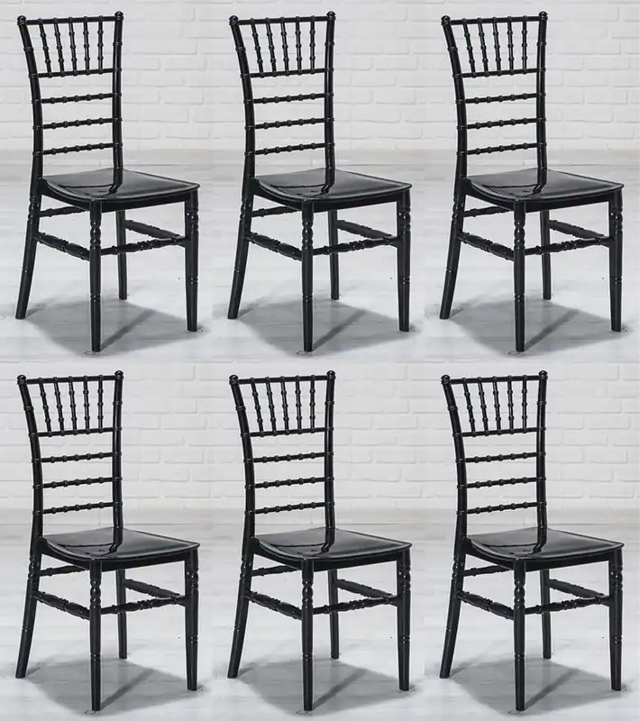 Saisonangebot Casa Padrino set di sedie di design in acrilico nero 40 x 46 x A. 92,5 cm - Sedie per sala da pranzo - Mobili per sala da pranzo in acrilico