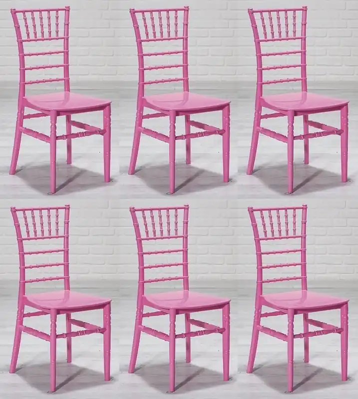 Ausverkauf Casa Padrino set di sedie di design in acrilico rosa 40 x 46 x A. 92,5 cm - Sedie per sala da pranzo - Mobili per sala da pranzo in acrilico