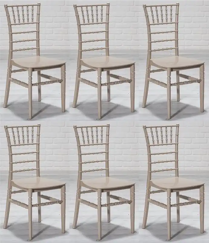 Zertifiziert Casa Padrino set di sedie di design in acrilico cappuccino 40 x 46 x A. 92,5 cm - Sedie per sala da pranzo - Mobili per sala da pranzo in acrilico