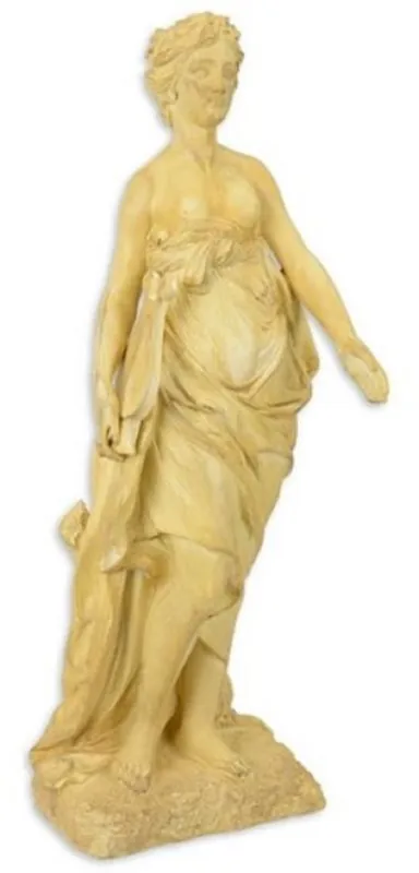 Casa Padrino scultura decorativa Art Nouveau donna con arpa beige 20,5 x 19,7 x A. 54,7 cm - Figura decorativa in resina sintetica - Accessori Decorativi Barocco e Art Nouveau Heißes Angebot