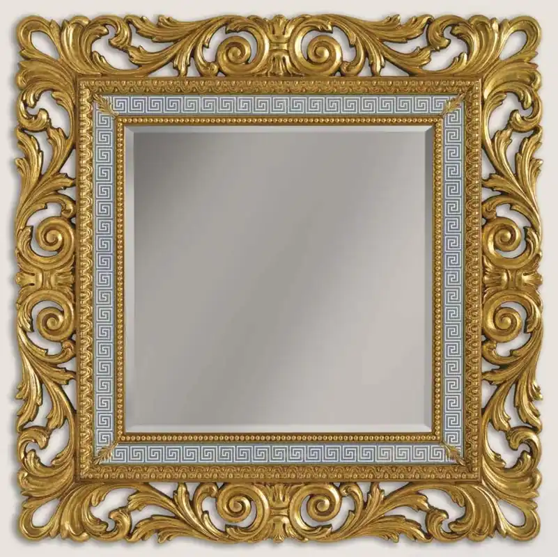 Billig Casa Padrino specchio barocco di lusso oro / grigio / bianco - Specchio da parete fatto a mano in stile barocco - Mobili Barocchi - Qualità di Lusso - Fatto in Italia