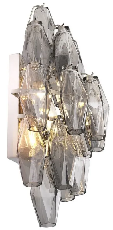 Casa Padrino Lampada da Parete di Lusso Grigio / Argento 31 x 19 x A. 50 cm - Elegante Lampada da Parete per Hotel e Ristoranti - Collezione di Lusso Neue Ware