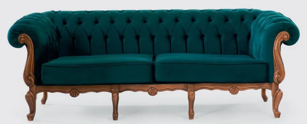 Günstig Casa Padrino divano barocco Chesterfield di lusso verde / marrone - Magnifico divano da soggiorno in stile barocco - Mobili da soggiorno in stile barocco