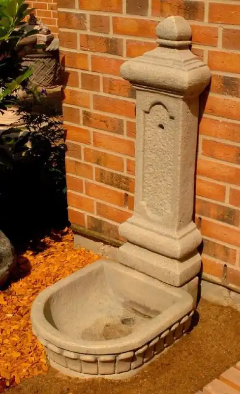 Finale Aktion Casa Padrino fontana a muro Art Nouveau grigio A. 122 cm - Magnifica fontana da giardino - Accessori per Decorazione da Giardino in Stile Barocco e Art Nouveau