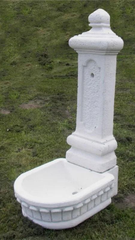 Geprüft Casa Padrino fontana a muro Art Nouveau bianco A. 122 cm - Magnifica fontana da giardino - Accessori per Decorazione da Giardino in Stile Barocco e Art Nouveau